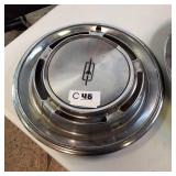 Vintage lot of (2) Unique Hub Caps - Pontiac and Chevrolet Motor Company
