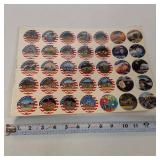Incredible Vintage Motorcycle  70 total  Harley Davidson Motorcycles Tank Art Pogs