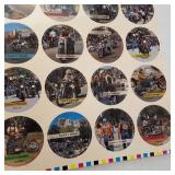 Incredible Vintage Motorcycle  70 total  Harley Davidson Motorcycles Tank Art Pogs