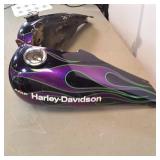 1977 Motorcycle Gas Tanks  two piece -  Custom Flames AMF