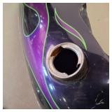 1977 Motorcycle Gas Tanks  two piece -  Custom Flames AMF