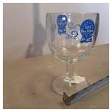 Pabst Blue Ribbon Pitcher  Vintage Heavy Glass with matching glass