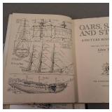 Collection of Fine Vintage Sailing related Hard Cover Books + Columbia Encyclopedia