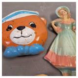 Very Old Vintage Ceramic Wall Decor  lid for cookie jar