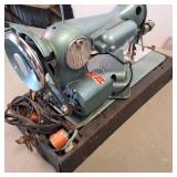 (Vintage) Modern Sewing Machine Includes foot pedal  plugged in and works
