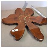 Real Wood Slab Hanging Clock  2 inches thick x 2