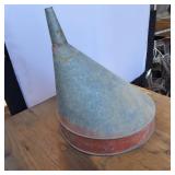 ARMCO Zinc Grip Super Large Funnel  Vintage Tin  Mouth is 12 inches wide!