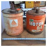 Vintage 5 Gallon Gas/Oil cans, Citgo and Farm Oyl