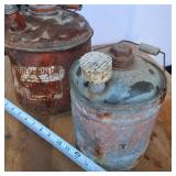 1 and 2 gal Vintage Cans with handles  Display Only