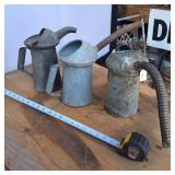 Lot of 3 two quart oil Vintage Oil Dispensers