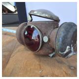 Vintage RailRoad Signal  uses fuel  Lens in nice shape (both pieces), some rust