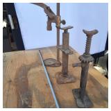 2 Vintage Jack stands and an antique Capper