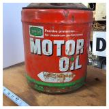 Lot of 2 Vintage 5 Gallon Oil cans