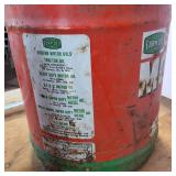 Lot of 2 Vintage 5 Gallon Oil cans