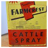 Vapona Vintage Tin Gallon Can Farmcrest Cattle Spray, SUPER, by Gamble