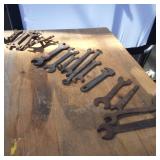 Large Lot of (15) total Vintage wrenches and multi wrenches