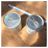 Lot of (2) Vintage Quart Size Phillipps 66 Outboard Oil Cans  FULL!