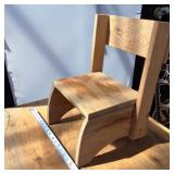 Vintage Portable wooden step stool and kid