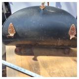 Vintage wood carrier for fireplace