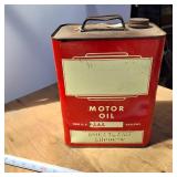 WHEATLAND SUPREME 2 gallon vintage Motor Oil Tin Can