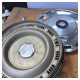 Lot of (4) Vintage Pontiac Hub Caps  14 inch diamter inside