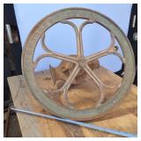 Vintage Cast Iron Pump Fly Wheel by Fairbanks Morse Co out of Chicago, Il