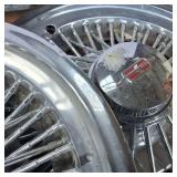 13 inch inner diameter lot of (4) heavy duty spoked hub caps