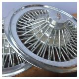 13 inch inner diameter lot of (4) heavy duty spoked hub caps