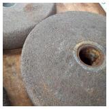 3 thick grinding stones, 7 inch, 7 inch and 8 inch