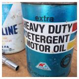 Lot of (3) Full Quart size Oil Cans Valvoline Type FA Transmission & Heavy Duty Detergent