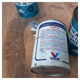 Lot of (3) Full Quart size Oil Cans Valvoline Type FA Transmission & Heavy Duty Detergent