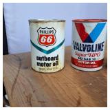 Lot of (5) Vintage Quart cans (FULL)  Valvoline Phillips 66 Trop Arctic and Diesel conditioner