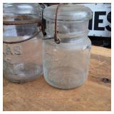 Large lot of vintage Pint size Ball and Atlas canning jars