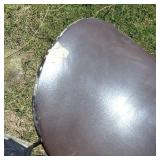 Leather English Saddle with aluminum portable stand
