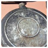 Cast Iron Pan and Vintage Wagner Waffle Maker with Hi-Hat heat ring
