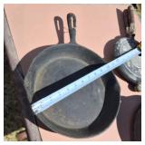 Cast Iron Pan and Vintage Wagner Waffle Maker with Hi-Hat heat ring