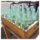 Full crate Vintage Coca Cola 6.5 oz returnables with Vintage Wooden Crate!