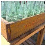Full crate Vintage Coca Cola 6.5 oz returnables with Vintage Wooden Crate!