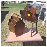 Lot of (2) Vintage Wooden Magazine Racks