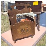 Lot of (2) Vintage Wooden Magazine Racks