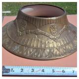 Lot of (2) Vintage Lamp Shades made of Brass 14 inches wide