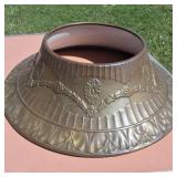 Lot of (2) Vintage Lamp Shades made of Brass 14 inches wide