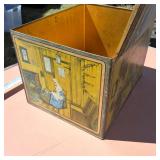 Vintage Tin Box  Unique Kitchen Display 11 x 9 x 7 inches