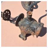 Antique Cast Iron Iron and Hand Crank Arcade Crystal