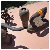 Antique Cast Iron Iron and Hand Crank Arcade Crystal