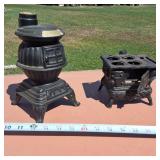 Vintage Cast Iron Doll House coal and kitchen wood stove