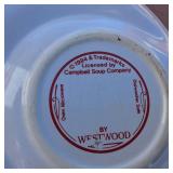 1994 Campbells soup collection (Vintage) Two soup bowls with Campbells tray