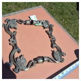 4 Candlestick Swan Centerpiece and Unique metal Muskie tin