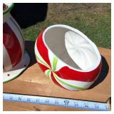 Ceramic cookie jar and candy dish  matching set
