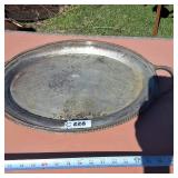 Large and Heavy Silver Plated Tray